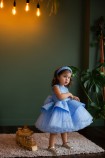 Детское нарядное платье Ненси, цвет Светлый Джинс