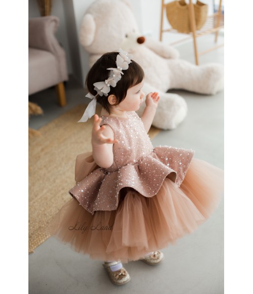Дитяча святкова сукня Ненсі, колір Капучіно