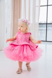 Дитяча святкова сукня Ненсі, колір Яскраво- Рожевий