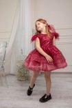 Детское нарядное платье Натали, цвет Бордо