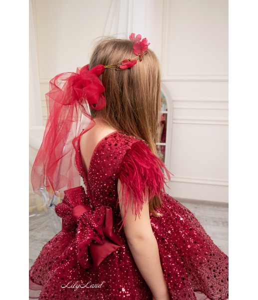 Дитяча святкова сукня Наталі, колір Бордо