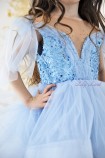 Дитяча святкова сукня Нью-Джерсі, в блакитному кольорі