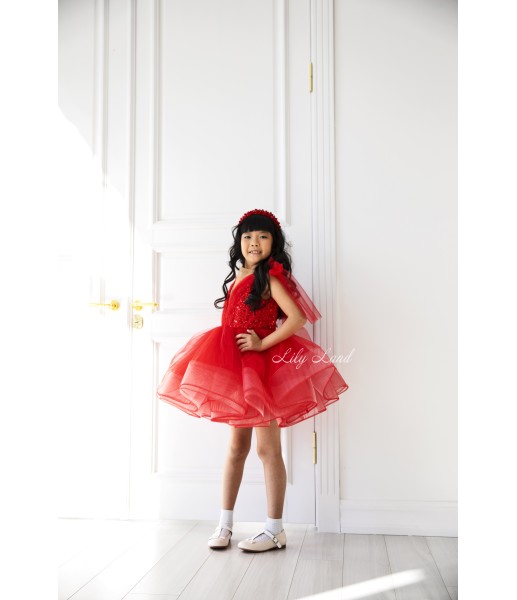Детское нарядное платье Нью-Джерси, в красном цвете