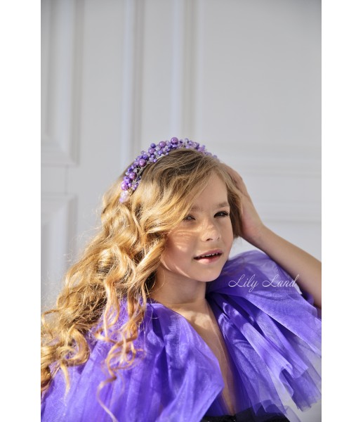 Детское нарядное платье Нью-Йорк, в фиолетовом цвете