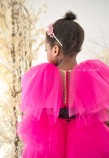 Детское нарядное платье Нью-Йорк, в малиновом цвете