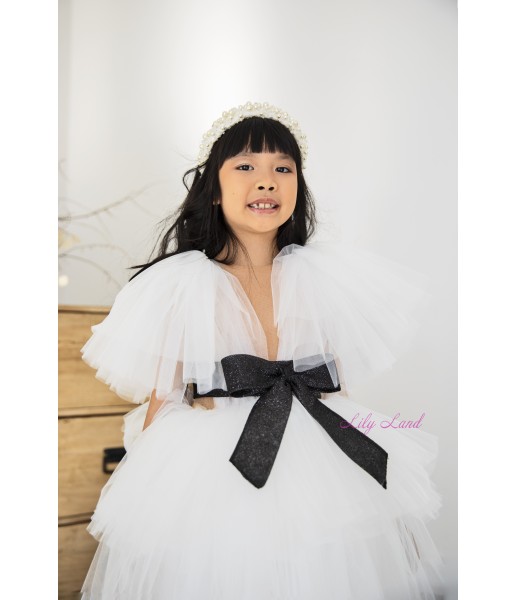 Детское нарядное платье Нью-Йорк, в белом цвете