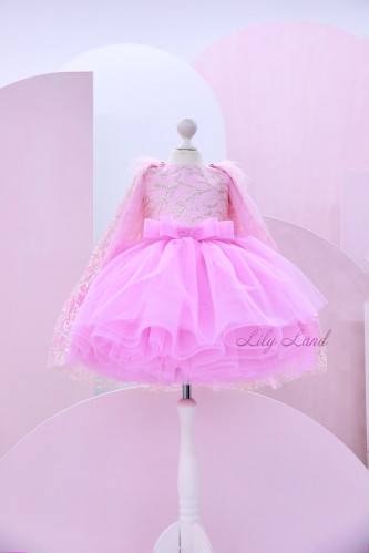 Дитяча святкова сукня Ніколь в Рожевому кольорі