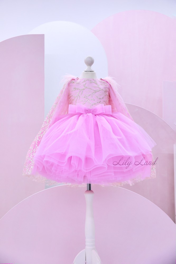 Дитяча святкова сукня Ніколь в Рожевому кольорі