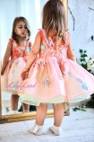 Детское нарядное платье Нитела из блестящего глиттера, цвет оранжевый
