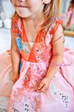 Дитяча святкова сукня Нітелла з блискучого гліттера, колір помаранчевий