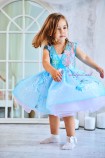 Дитяча святкова сукня Нітелла з блискучого гліттера, колір синій