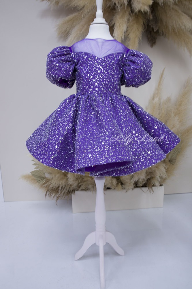 Дитяча святкова сукня Нора, в бузковому кольорі