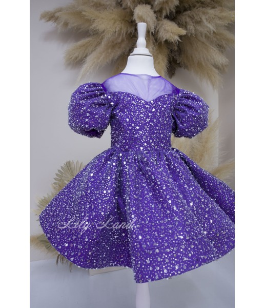 Детское платье Нора, в сереневом цвете