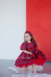 Детское нарядное платье Новый год Лиана, цвет Красный