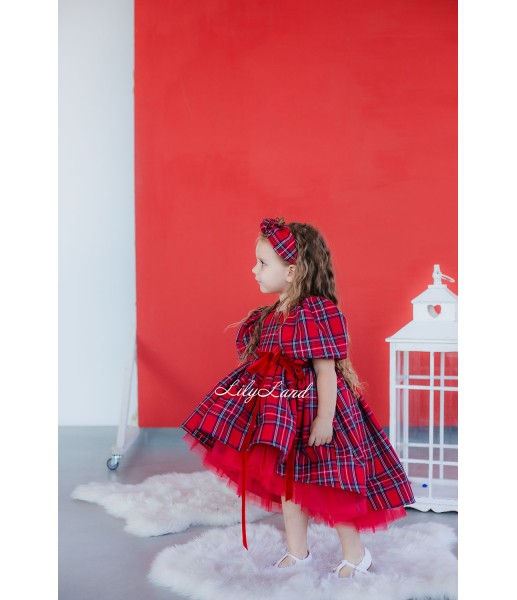 Дитяча святкова сукня Новий Рік Ліана, колір Червоний