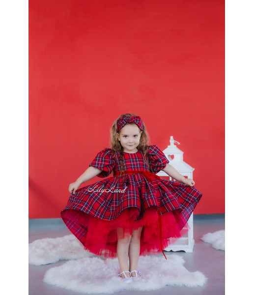 Дитяча святкова сукня Новий Рік Ліана, колір Червоний