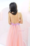 Женское платье для фотоссесий в цветы, цвет персик