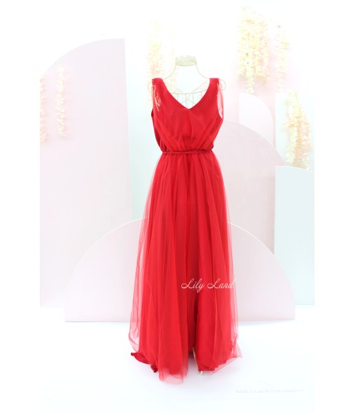 Женское платье Подружек невесты, цвет красный