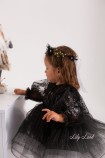 Детское нарядное платье Полина, цвет Черный