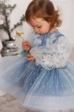 Детское нарядное платье Полина, цвет Голубой