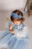 Детское нарядное платье Полина, цвет Голубой