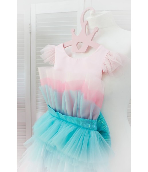 Детское платье Ракушка, цвет розовый с градиентом