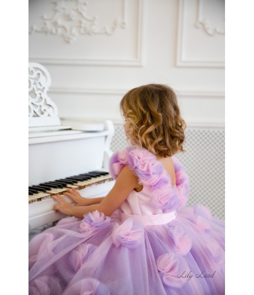 Детское нарядное платье Рапунцель, цвет розовый