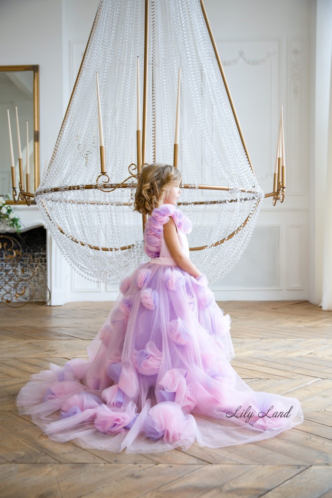 Дитяча святкова сукня Рапунцель, колір Рожевий