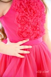 Детское нарядное платье Рози, цвет малиновый