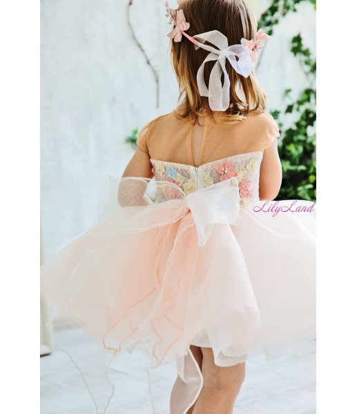 Детское нарядное платье Сакура, цвет розовый