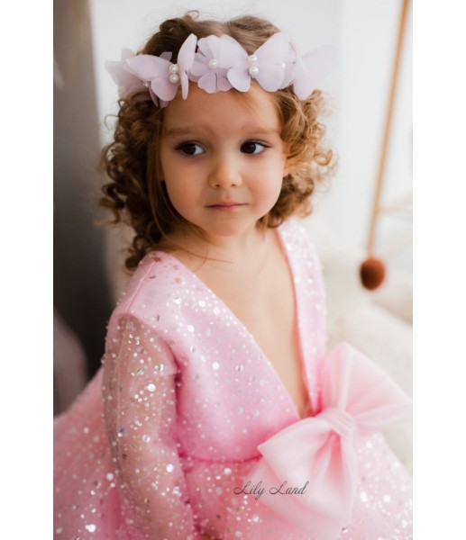 Дитяча святкова сукня Селеста, колір рожевий