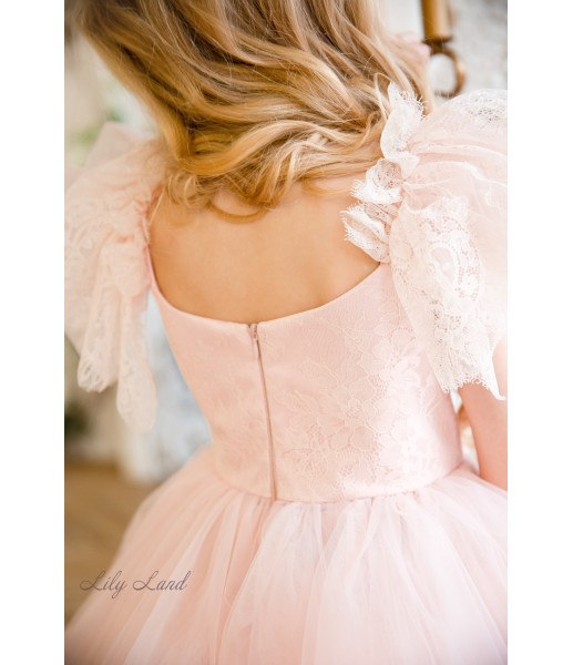 Детское нарядное платье Шанти, цвет нежно розовый