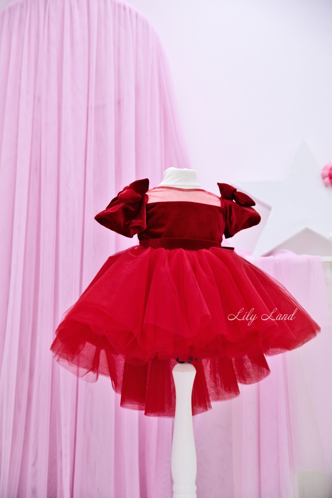 Дитяча святкова сукня Соня в червоному кольорі