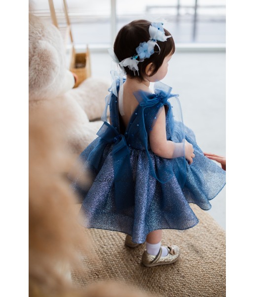 Детское нарядное платье Стефания, цвет Джинс