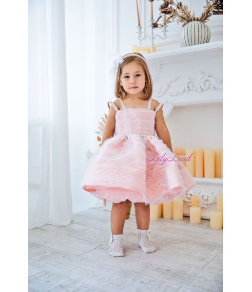 Дитяча ошатна сукня Тереза, колір рожевий
