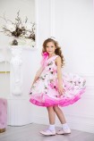 Детское нарядное платье Техас, в розово-белых тонах