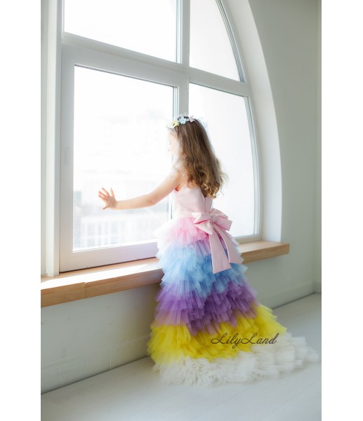 Детское платье Урсула, с радужной юбкой