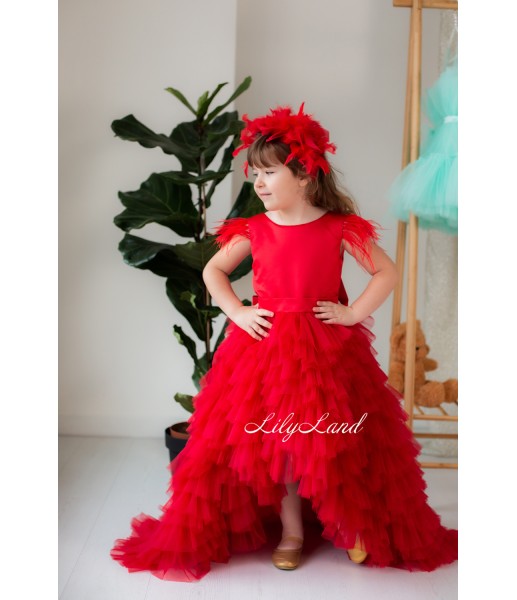 Дитяча святкова сукня Урсула, колір червоний