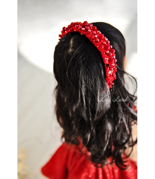 Детское нарядное платье Вашингтон, в красном цвете
