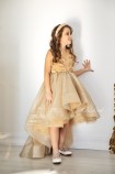 Детское нарядное платье Вашингтон, в золотом цвете