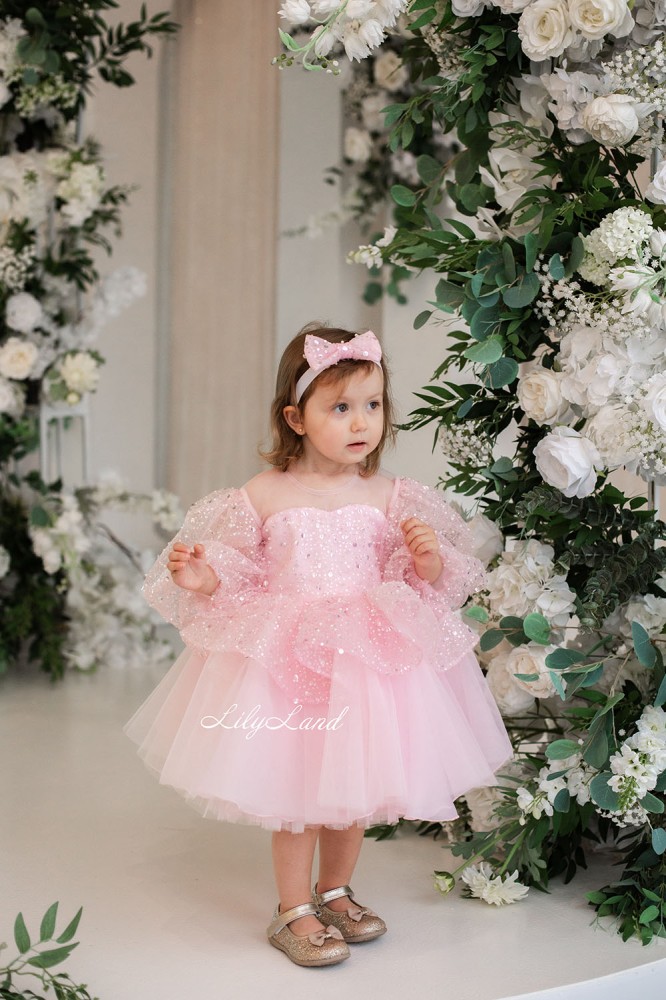 Дитяча святкова сукня Венді , в ніжно рожевому кольорі