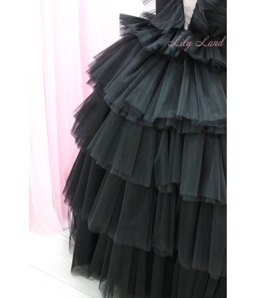 Детское нарядное платье Вероника, цвет Черный