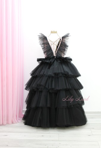 Детское нарядное платье Вероника, цвет черный
