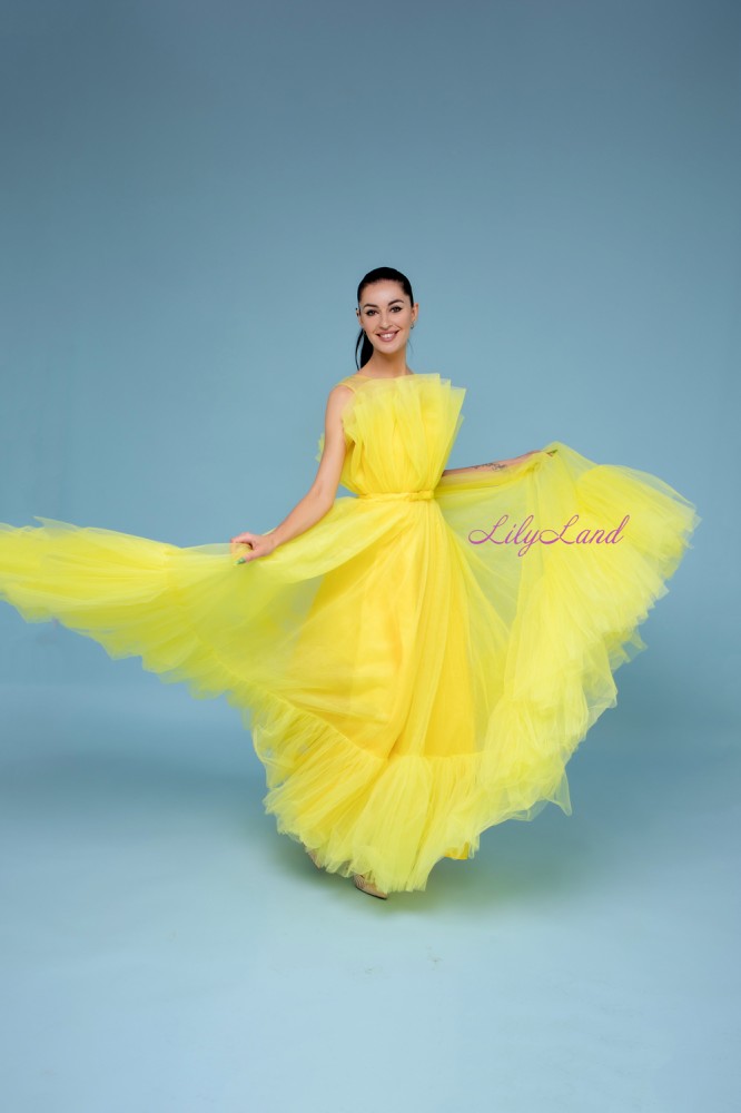 Женское платье для фотоссесии Лябель, цвет желтый