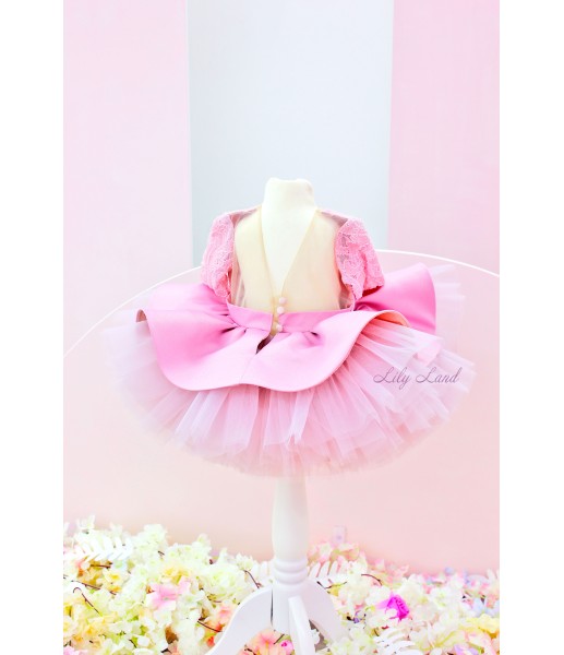 Детское нарядное платье Ангелина, цвет чайная роза