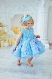 Детское нарядное платье Арис, цвет голубой
