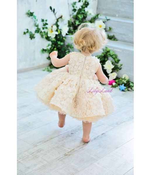 Дитяча святкова сукня Аріс, колір беж