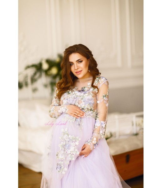 Женское платье для беременных, цвет бледная лаванда