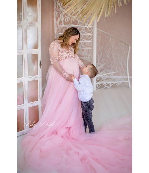 Женское платье для беременных, цвет розовый