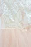 Женское платье для фотоссесии с кружевом, цвет пудра